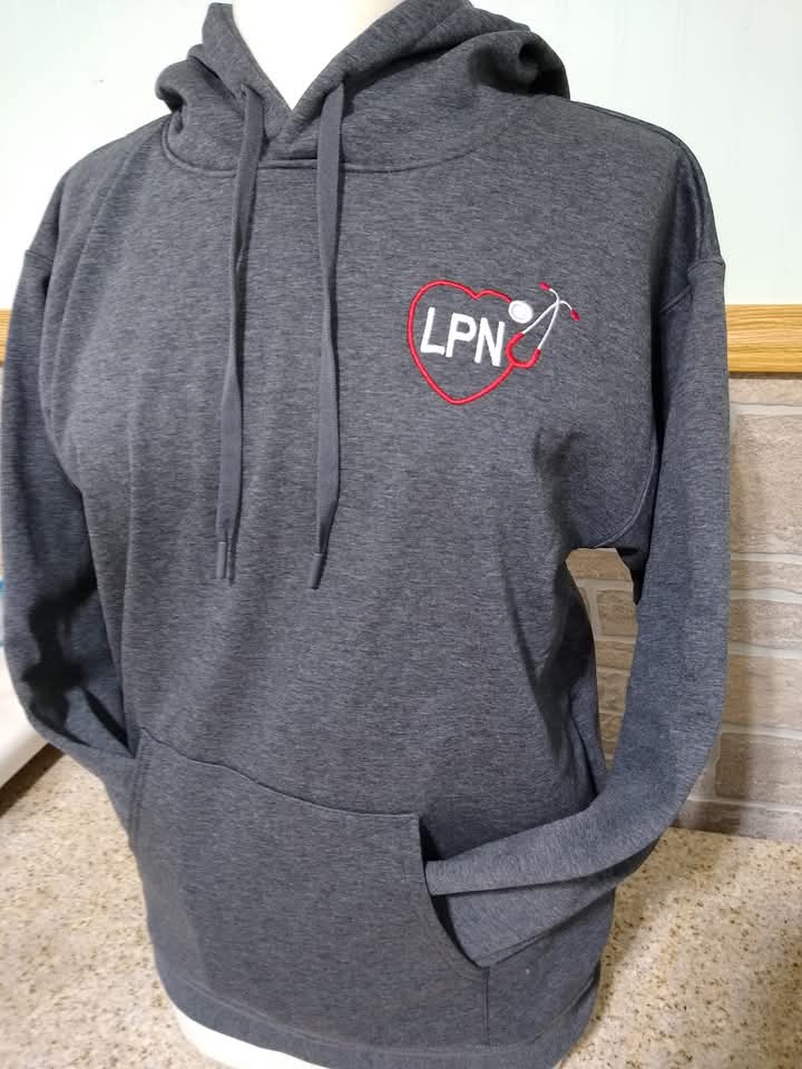 LPN Sweatshirt with Stethoscope Heart