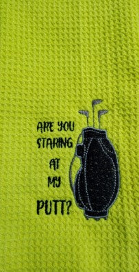 Staring at My Putt Golf Towel