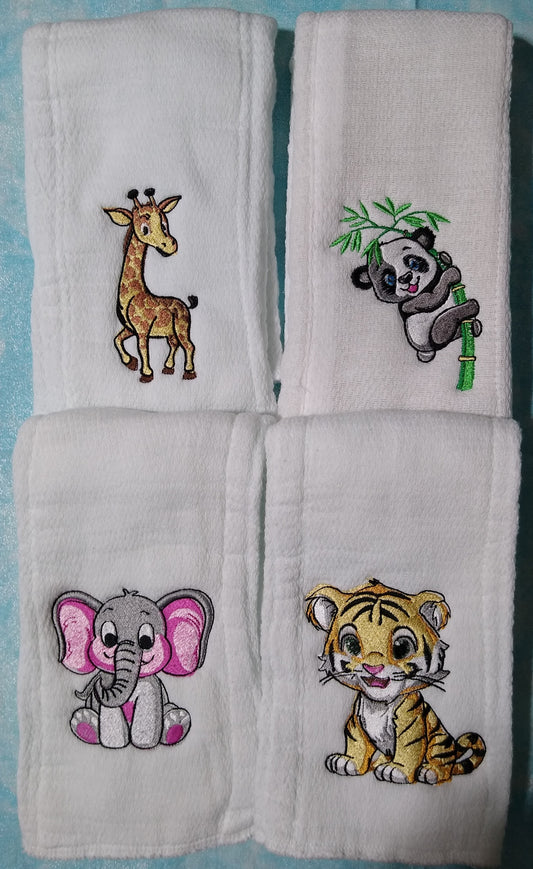Safari Themed Burp Cloths