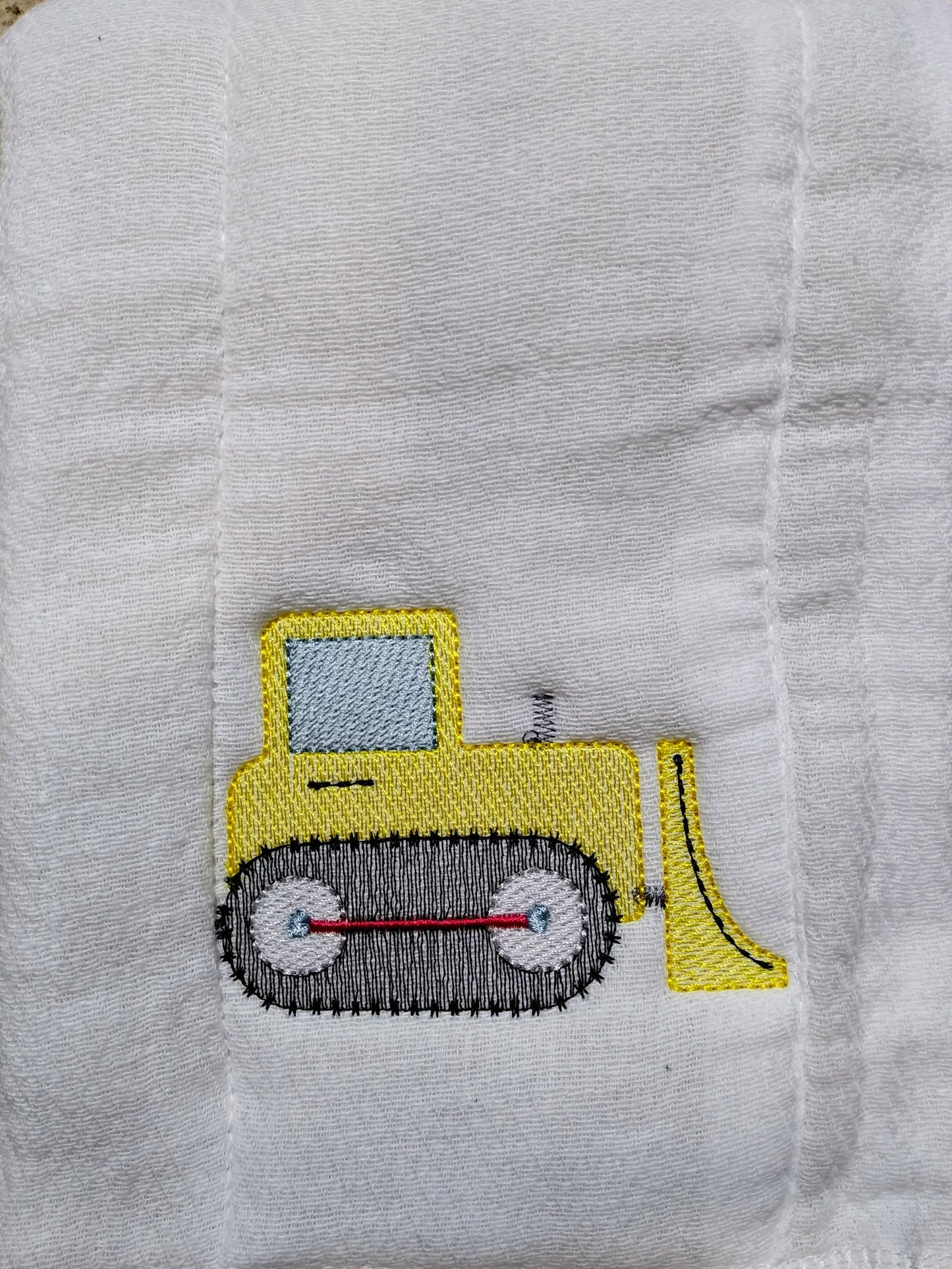 Construction Equipment Themed Burp Cloths
