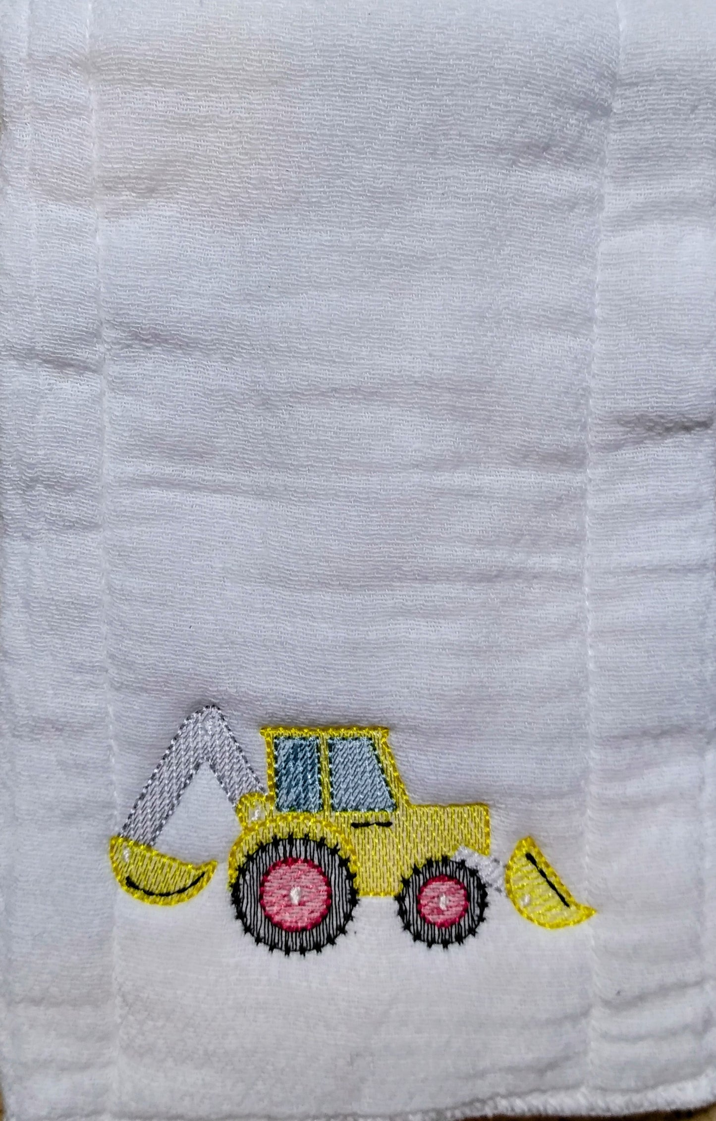 Construction Equipment Themed Burp Cloths