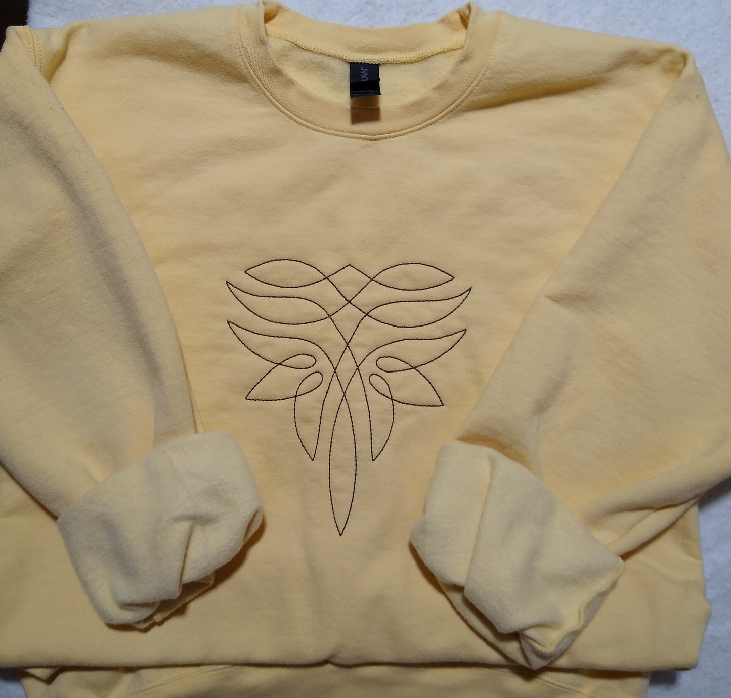Western Sweatshirt in pale yellow
